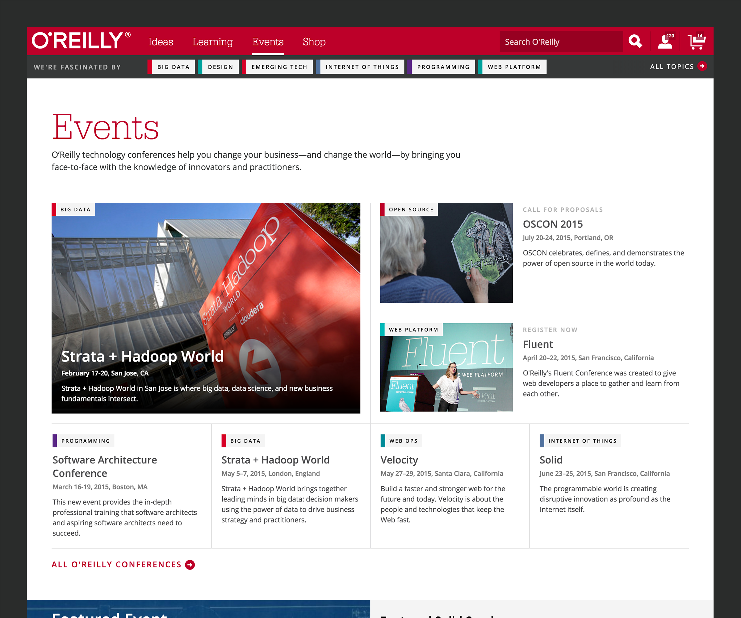Final O’Reilly Events page